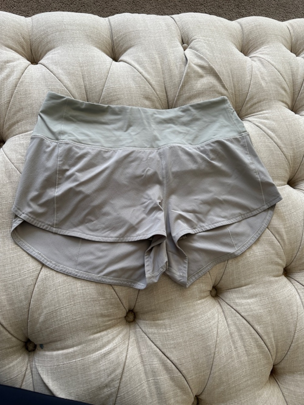 lululemon athletica Light Gray Athletic Running Shorts